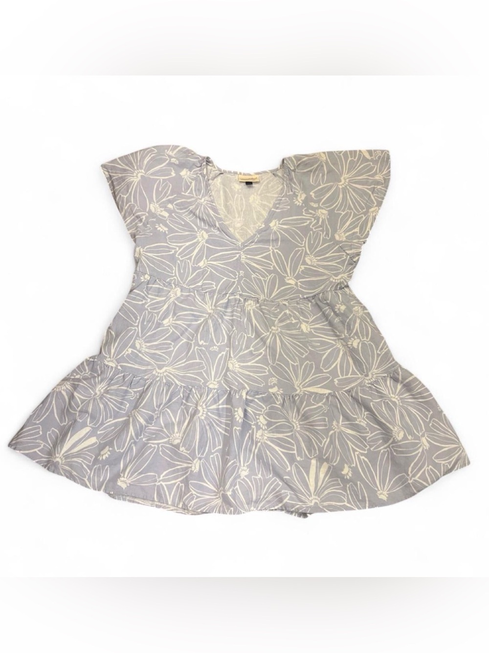 Universal Thread Cottagecore Coquette Blue and White Floral Skater Dress Sz XL